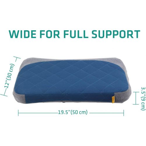 트렉 TREKOLOGY Inflatable Pillow for Camping Removable Cover, Camping Pillows for Sleeping, Backpacking Pillow, Hiking Pillow, Compact Ultralight Blow Up Air Travel Inflating Pillow, Compressible