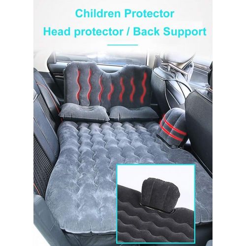  ZXD Universal Car Back Seat Cover Air Inflatable Travel Bed Mattress for Vehicle Sofa Outdoor Camping Cushion (Color Name : Grey)