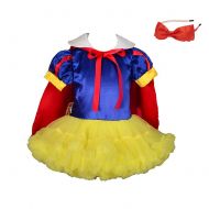 Lito Angels Girls Princess Snow White Costume Halloween Fancy Dresses Fluffy Tutu W/Cape + Headband