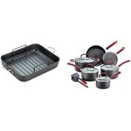 T-fal, Ultimate Hard Anodized, Nonstick 16 In. x 13 In. Roaster AND B004SC63 Ultimate Hard Anodized Cookware Set, 12-Piece, Red