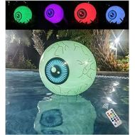 YUESUO Inflatable Outdoor Holiday Yard Decorations 16 Foot Halloween Decorations Led Luminous Inflatables Pumpkin Eyesball Colorful Color Change, Suitable for Swimming Pool Party Holiday