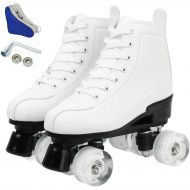 XUDREZ Classic Roller Skates High-Top Double-Row Leather Roller Skates for Women and Men
