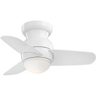 Minka-Aire F510L-WH Spacesaver 26 Inch Small Ceiling Fan with Integrated 15W LED Light in White Finish