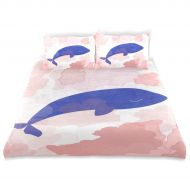 Senya senya 3 Pieces Duvet Cover Blue Whale Soft Warm Twin Bedding Set Quilt Bed Covers for Kids Boys Girls
