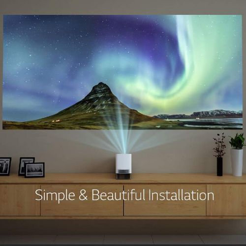  LG HF85LA 120” Full HD (1920 x 1080) Laser Smart Home Theater CineBeam Ultra Short Throw Projector, 1500 ANSI Lumen, Smart TV enabled, HDR10, with Magic Remote - White