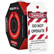 Accuform 100 Lockout Tags By-The-Roll, Danger Do Not Operate, US Made OSHA Compliant Tags, Tear & Water Resistant PF-Cardstock, 6.25