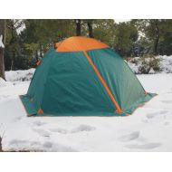 IN. iN. Outdoor Tent Double-Layer 3-4 People Pole Aluminum Pole Tent Multi-Function Outdoor with Snow Group Four Seasons General Purpose,Green