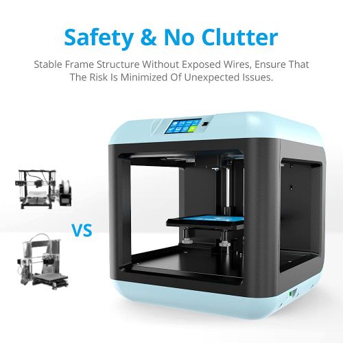  Flashforge Finder Lite 3D Printers Removable Platform Build Volume (140 x 140 x 140 mm) Fully Enclosed,Touch Screen,3D Printer Houses,School (Blue)