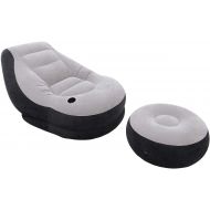 Intex Inflatable Ultra Lounge Chair With Cup Holder And Ottoman Set (2 Pack)