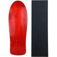 Moose Skateboards Old School 10 x 30 Stained Red Blank Skateboard Deck + Grip