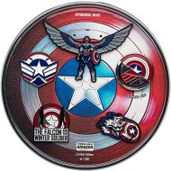 Marvel Studios: The Falcon and The Winter Soldier Metal Based and Enamel 5 Lapel Pin Set with 16cm Officially Licensed Circular Window Box. (Amazon Exclusive)