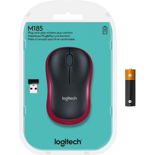 로지텍 Logitech Mouse Wireless Red M185