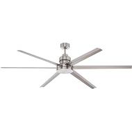 Craftmade MND72BNK6 Mondo 72 Inch Large Industrial Outdoor Patio Ceiling Fan with Remote & Wall Control, 6 Metal Blade, Aluminum