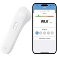 iHealth Smart Bluetooth Thermometer for Adults and Kids - Wireless No-Touch Digital Thermometer for Forehead - 3 Ultra-Sensitive Sensors, Large LED Digits, Vibration Mode - for Home Use, PT3SBT