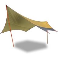 ZJDU Camping Tarp Shelter,Beach Tent Tarp, Lightweight Hammock Rain Fly Waterproof Sun-Proof Canopy, with Tarp Poles, for Camping Hiking Fishing Picnic