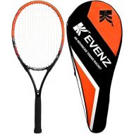 KEVENZ Tennis Racket for Adults, Tennis Racquet with Carring Bag, Carbon Fiber, Light Weight and Shock Resistant, Orange
