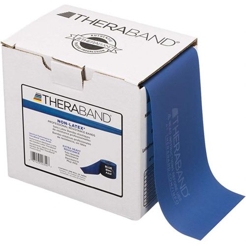  TheraBand Resistance Band 25 Yard Roll, Gold Max Strength Elite Non-Latex Professional Elastic Bands For Upper & Lower Body Exercise, Physical Therapy, Pilates, & Rehab, Dispenser