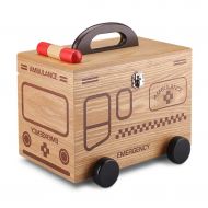 C&Q CQ Household Wooden Medicine Box Medical Outpatient Medical Box Large Number Medicine Storage Box Family First Aid Kit