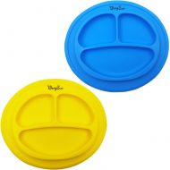 My good choice Silicone Toddler Plate Easily Wipe Clean!Dishwasher and Microwave Safe!Baby Self Feeding Plate...