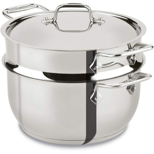  All-Clad E414S564 Stainless Steel Steamer Cookware, 5-Quart, Silver - 2100078498
