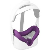 [아마존베스트]Elygo Eyglo VR Face Silicone Cover Mask for Oculus Quest 2 Headset Face Pad Cushion Sweatproof Anti-Fog Oculus Quest 2 Accessories (Purple)