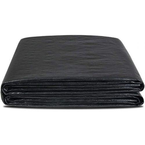  WXX-tarpaulin Double Black Solid Color Tarpaulin Waterproof Sunscreen Thickening Rain Shade Cloth Insulation Cloth Plastic Rain Tarpaulin (Size : 5×5m)