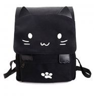 YOSHI EDWARD School Backpack Cute Cat Large Capacity Casual Daypack for Girls&Women (black/white)