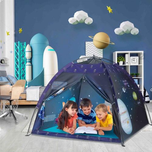  [아마존베스트]Alprang Space World Play Tent-Kids Galaxy Dome Tent Playhouse for Boys and Girls Imaginative Play-Astronaut Space for Kids Indoor and Outdoor Fun, Perfect Kid’s Gift- 47 x 47 x 43