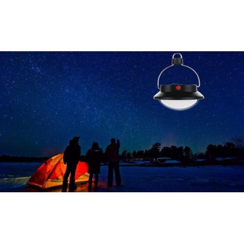  SUBOOS LED Portable Camping Tent Light, Super Bright with 3 Light Modes, 100h Runtime, Waterproof, Battery Powered Outdoor LED Lantern with Foldable Hook, Carabiner, Great for Hurr