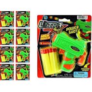JA-RU Ultra Foam Dart Gun (8 Packs) Super Mega Powerful Shotgun Blaster Shot Handgun Party Favor Pinata Fillers. Plus 1 Ball | Item #5483-8