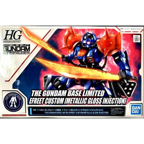 반다이 Bandai HGUC 1/144 The Gundam Base Limited Efreet Custom [Metallic Gloss Injection] Model kit