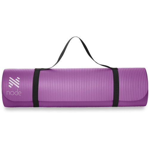  Node Fitness 72 x 24 Yoga Mat - 1/2 Extra Thick with Carrying Strap