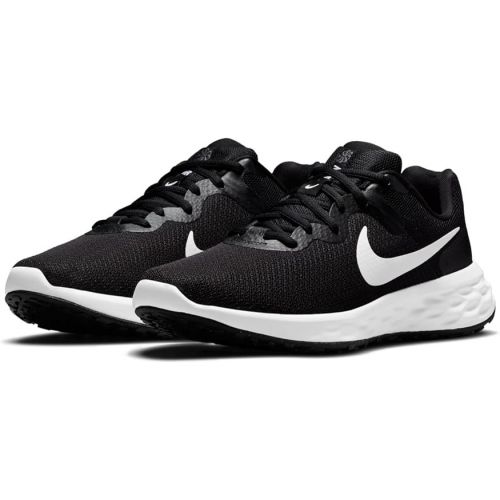 나이키 Nike Men's Revolution 6 NN 4E, Black/White-Iron Grey, Size 12