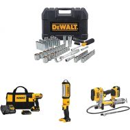 DEWALT Tool Set with Compact Drill Driver Kit, LED Area Light and Grease Gun