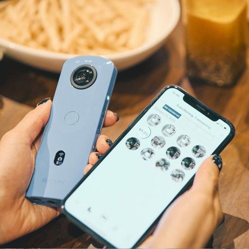  Ricoh Theta SC2 BLUE 360°Camera 4K Video with Image Stabilization High Image Quality High-Speed Data Transfer Beautiful Night View Shooting with Low Noise Thin and Lightweight For