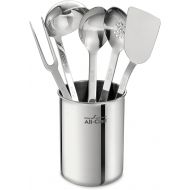 All-Clad Professional Stainless Steel Kitchen Gadgets and Caddy 6 Piece Kitchen Tools, Kitchen Hacks Silver