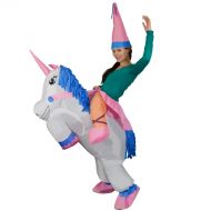 Adult Inflatable Unicorn Princess Halloween Fancy Dress Blow Up Party Cosplay Costume
