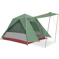KAZOO Family Camping Tent Large Waterproof Pop Up Tents 3/4 Person Room Cabin Tent Instant Setup with Sun Shade Automatic Aluminum Pole
