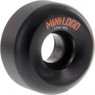 Mini Logo 51mm A-Cut Black Skateboard Wheels - 101a with Bones Bearings - 8mm Bones Reds Precision Skate Rated Skateboard Bearings (8) Pack - Bundle of 2 Items