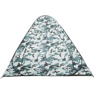 MZXUN Camouflage Single Camping Tent with Tote Bag, Suitable Compatible with Camping, Backpacking, Picnic, Hiking, Fishing 200X200X160CM