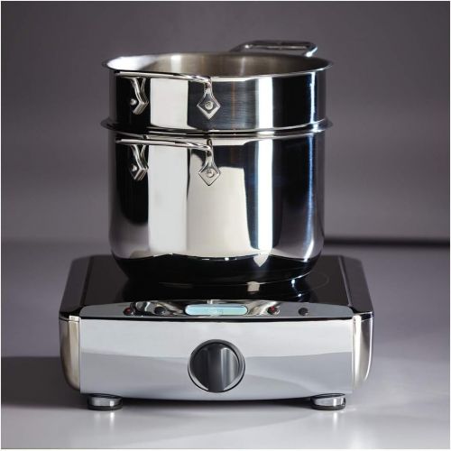  All-Clad E414S6 Stainless Steel Pasta Pot and Insert Cookware, 6-Quart, Silver - 2100078499