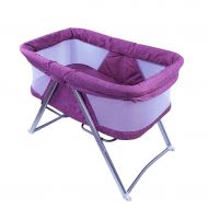 OZYN Travel Crib Baby Electric Rocking Chair Crib Travel Cots with Mosquito Net Toy Music Foldable Baby Bed Sleepy Swing Blue Chargable (Color : Purple)