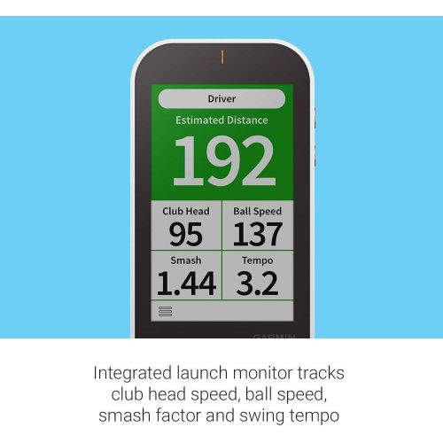 가민 Garmin Approach G80, All-in-One Premium GPS Golf Handheld with Integrated Launch Monitor, 3.5 Touchscreen, Black/White
