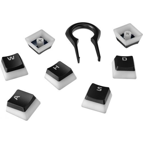  HyperX Pudding Keycaps - Double Shot PBT Keycap Set with Translucent Layer, for Mechanical Keyboards, Full 104 Key Set, OEM Profile, English (US) Layout - Black