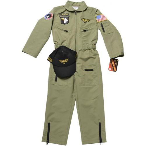  할로윈 용품Aeromax Jr. Fighter Pilot Suit with Embroidered Cap, Size 2/3.