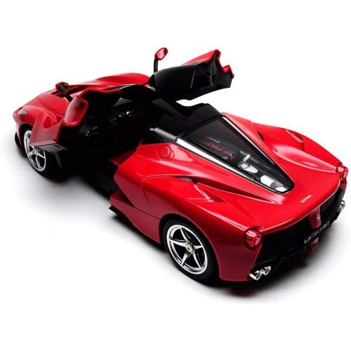  Nobrand Ferrari Laferrari RC Car Radio Control Red Color Radio Remote Control Cars 1:14 Scale Vehicle LED Light 9V X 1 Controller for Adults& Kids