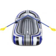 01 Inflatable Boat, PVC 90KG Loading Rafting Kayak, Folding with Double Valve Inflatable Dinghy with Pump for Fishing Sailing