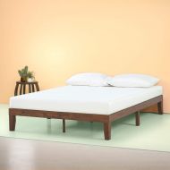 Zinus Marissa 12 Inch Wood Platform Bed / No Box Spring Needed / Wood Slat Support / Antique Espresso Finish, Queen