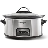 Crock-Pot 6 Quart Programmable Slow Cooker with Timer and Auto Food Warmer Setting, Stainless Steel