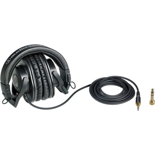 오디오테크니카 [아마존베스트]Audio-Technica ATH-M30X Professional Headphones Bundle with Knox Stand and Case (3 Items)